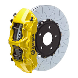 Brembo 20+ Corvette C8/C8 Z51 front GT BBK 6-piston cast slotted 350x34mm two-piece performance brake rotor in yellow
