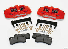 Load image into Gallery viewer, Wilwood AERO6 front brake caliper and bracket kit in red for 97-13 C5/C6 Corvette with OEM HD/Z51 rotors, big brake upgrade.