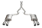 Corsa 24+ Ford Mustang Dark Horse 5.0L 3in Dual Rear Exit Cat-Back w/Twin 4.5in Polish Straight Tip