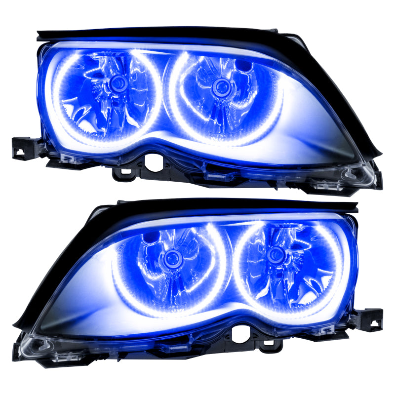 Oracle 02-05 BMW 3 Series SMD HL - Black - ColorSHIFT w/ Simple Controller