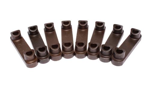 COMP Cams LS-Type rocker arm trunnion kit, high-performance retrofit for LS engine rockers, showing detailed metal components.