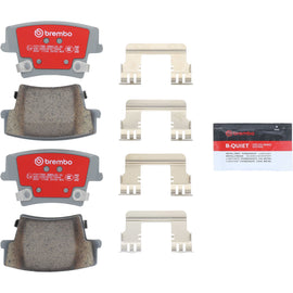 Brembo OE ceramic rear brake pads for 2007+ Dodge Challenger Coupe and 2010+ Dodge Charger, shown in a close-up image.
