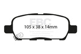 EBC 02 Infiniti G35 3.5 w/o DCS Greenstuff Rear Brake Pads