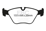 EBC 04-06 BMW X3 2.5 (E83) Greenstuff Front Brake Pads
