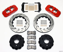 Load image into Gallery viewer, Wilwood AERO4 Rear Truck Big Brake Kit with 14.25-inch drill red caliper for 1999-2010 GM 1500 SUVs, OE 1-piston caliper