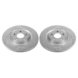 Power Stop 17-19 Audi A4 Rear Evolution Drilled & Slotted Rotors - Pair