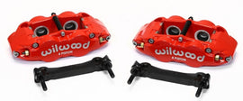 Wilwood Narrow Superlite 4R rear brake caliper and bracket kit in red for 97-13 C5/C6 Corvette with OEM rotors.