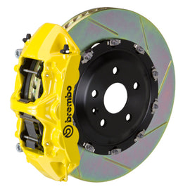 Brembo 20+ Corvette C8 rear GT BBK 6-piston cast slotted rotor in yellow, performance brake kit with 380x34mm 2-piece design