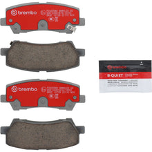 Load image into Gallery viewer, Rear Brembo OE ceramic brake pads for Ford Mustang 2014-2023, showcasing the Brembo OE brake pad design and packaging.