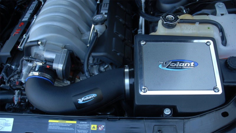 Volant 04-10 Dodge Magnum/Charger/300 SRT8 6.1 V8 Pro5 closed box cold air intake system showing the black intake box and hoses.