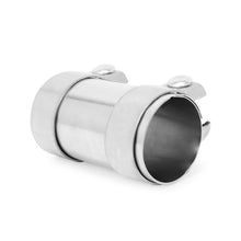 Load image into Gallery viewer, Mishimoto 2015+ Ford Mustang GT X pipe connecting pipes installed under the car, enhancing exhaust flow and performance.