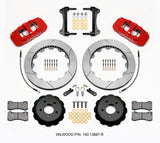 Wilwood AERO6 Front Hat Kit 15.00 Red 15-23 Mustang w/Lines