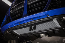 Load image into Gallery viewer, Mishimoto 2021+ BMW G8X M3/M4 oil cooler in silver, showcasing the high-performance cooling component with detailed fins and fittings.