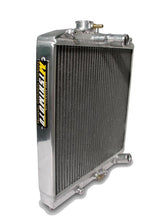 Load image into Gallery viewer, Mishimoto aluminum radiator for 2001-2007 Subaru WRX and STi, showing the sleek, lightweight design and core fins.