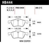 Hawk 02-06 Mini Cooper / Cooper S Performance Ceramic Street Front Brake Pads