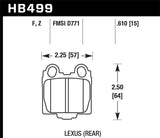 Hawk 05-10 Lexus SC430 4.3L HPS 5.0 Rear Brake Pads