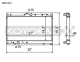 Koyo 03-07 Mitsubishi Evolution 8/9 2.0L Turbo (MT) Radiator