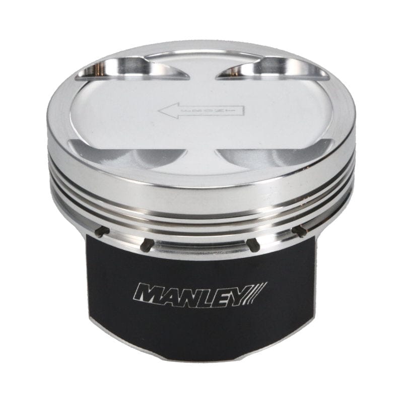 Manley Performance Piston Sets - Forged - 4cyl Manley 03-06 Evo VII/IX 4G63T 85.5mm +.5mm Oversize Bore 10.0/10.5:1 Dish Piston Set with Rings