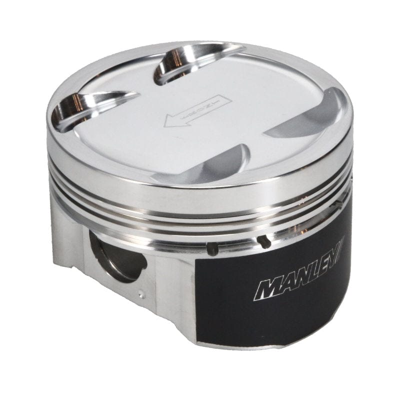 Manley Performance Piston Sets - Forged - 4cyl Manley 03-06 Evo VII/IX 4G63T 85.5mm +.5mm Oversize Bore 10.0/10.5:1 Dish Piston Set with Rings