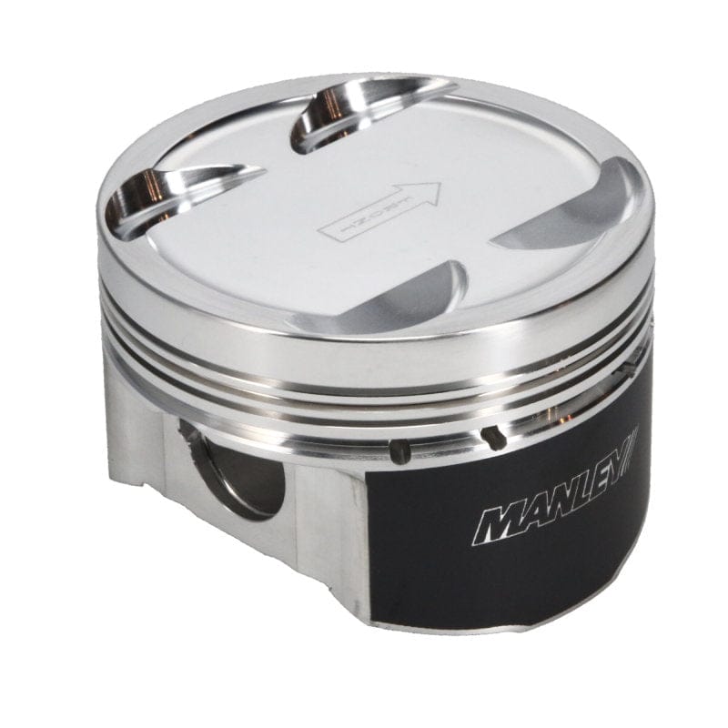 Manley Performance Piston Sets - Forged - 4cyl Manley 03-06 Evo VII/IX 4G63T 85.5mm +.5mm Oversize Bore 10.0/10.5:1 Dish Piston Set with Rings