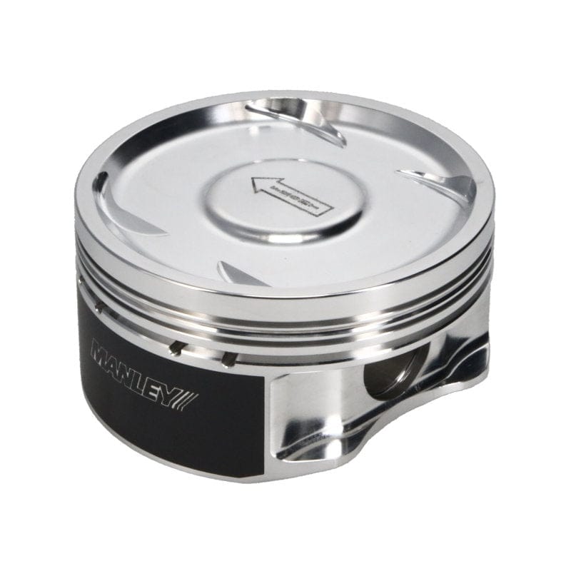 Manley Performance Piston Sets - Forged - 4cyl Manley 04+ Subaru WRX STi (EJ257) 75mm DE-STROKED 99.5mm STD Bore 8.5:1 Dish Piston Set with Rings