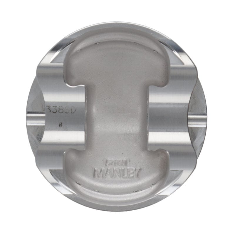 Manley Performance Piston Sets - Forged - 4cyl Manley 04+ Subaru WRX STi (EJ257) 75mm DE-STROKED 99.5mm STD Bore 8.5:1 Dish Piston Set with Rings