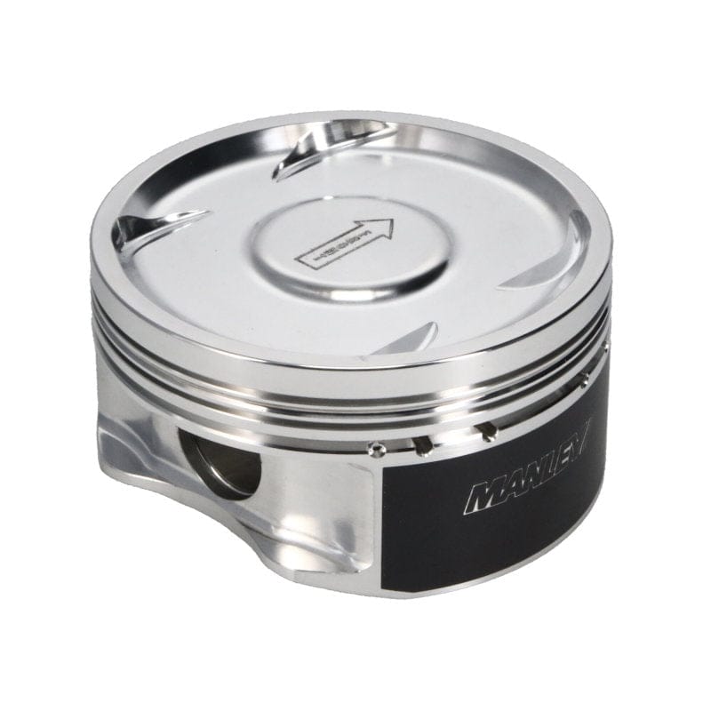 Manley Performance Piston Sets - Forged - 4cyl Manley 04+ Subaru WRX STi (EJ257) 75mm DE-STROKED 99.5mm STD Bore 8.5:1 Dish Piston Set with Rings