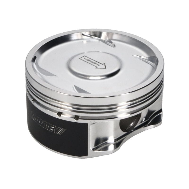 Manley Performance Piston Sets - Forged - 4cyl Manley 04+ Subaru WRX STi (EJ257) 75mm DE-STROKED 99.5mm STD Bore 8.5:1 Dish Piston Set with Rings