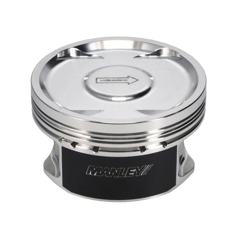 Manley Performance Piston Sets - Forged - 4cyl Manley 04+ Subaru WRX STi (EJ257) 75mm DE-STROKED 99.5mm STD Bore 8.5:1 Dish Piston Set with Rings