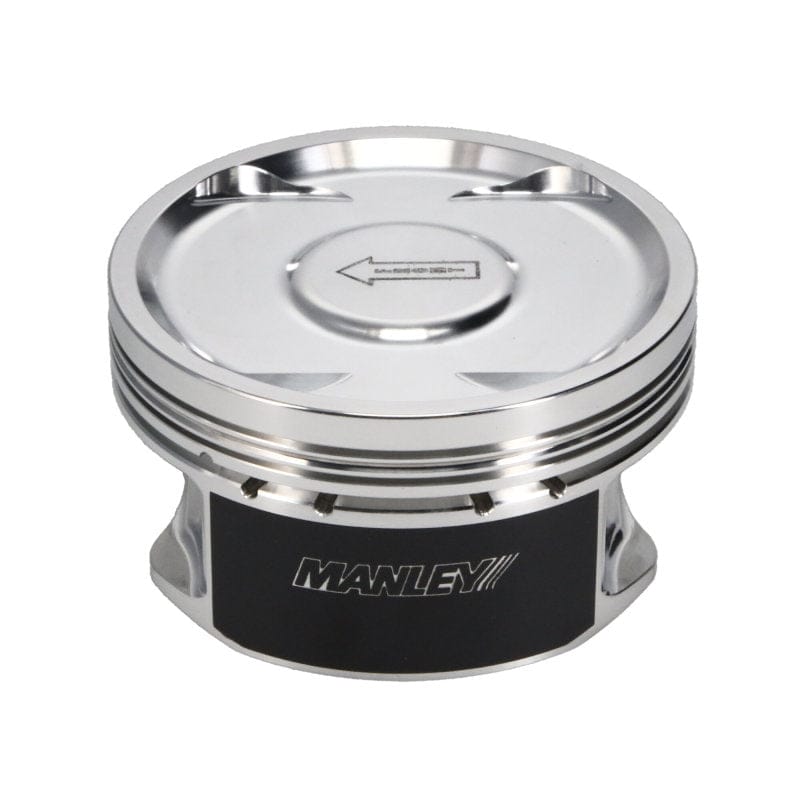 Manley Performance Piston Sets - Forged - 4cyl Manley 04+ Subaru WRX STi (EJ257) 75mm DE-STROKED 99.5mm STD Bore 8.5:1 Dish Piston Set with Rings