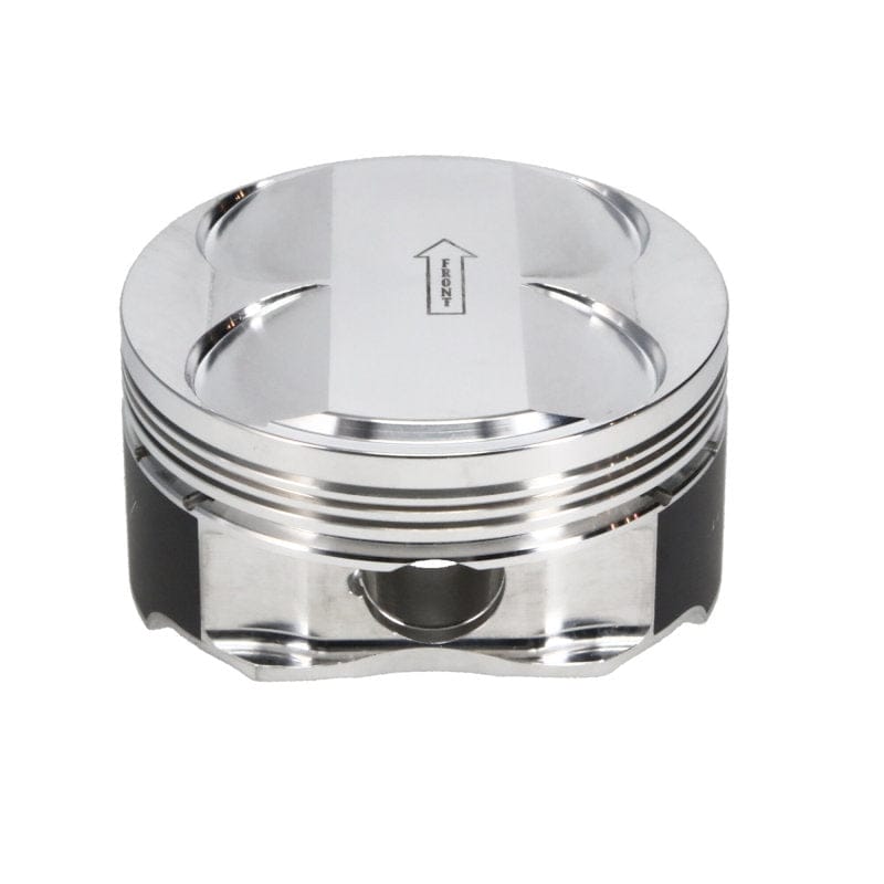 Manley Performance Piston Sets - Forged - 6cyl Manley 03-07 Nissan 350Z/ Maxima 81.4mm Stroker 96.5mm +1.0 Bore 11.0:1 Dome Piston Set w/Rings