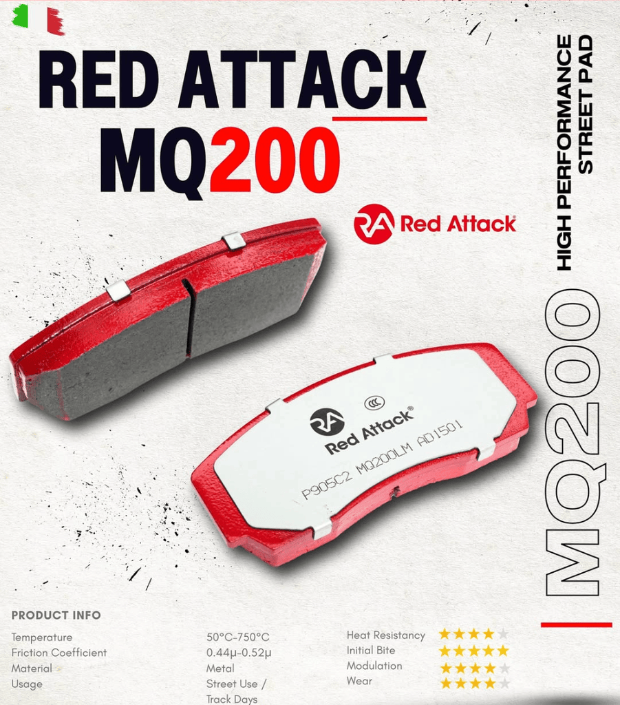 Red Attack Brake Pads - Performance Red Attack Mercedes AMG C43 C205 2018- 3.0T Front Brake Pads