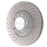 SHW 09-13 Porsche 911 Turbo w/Center Lock w/o Ceramics Left Front Drill-Dimp MB Rotor (99735140502)